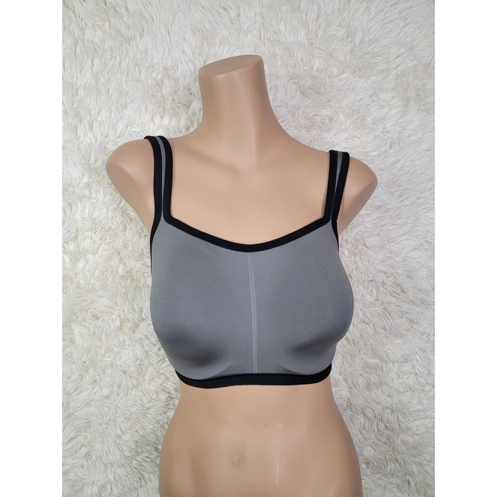 Natori YOGI Underwire Sports Bra Size 32G Convertible Straps Gray NWT Black I